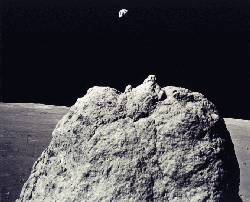 Boulder on the Moon