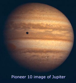 Image of Jupiter from Pioneer 10